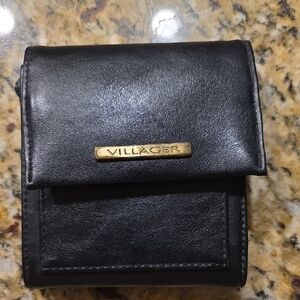 Villager Black Leather Wallet.